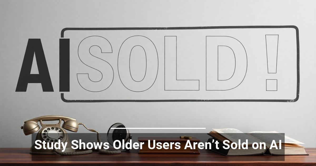Study Shows Older Users Aren’t Sold on AI